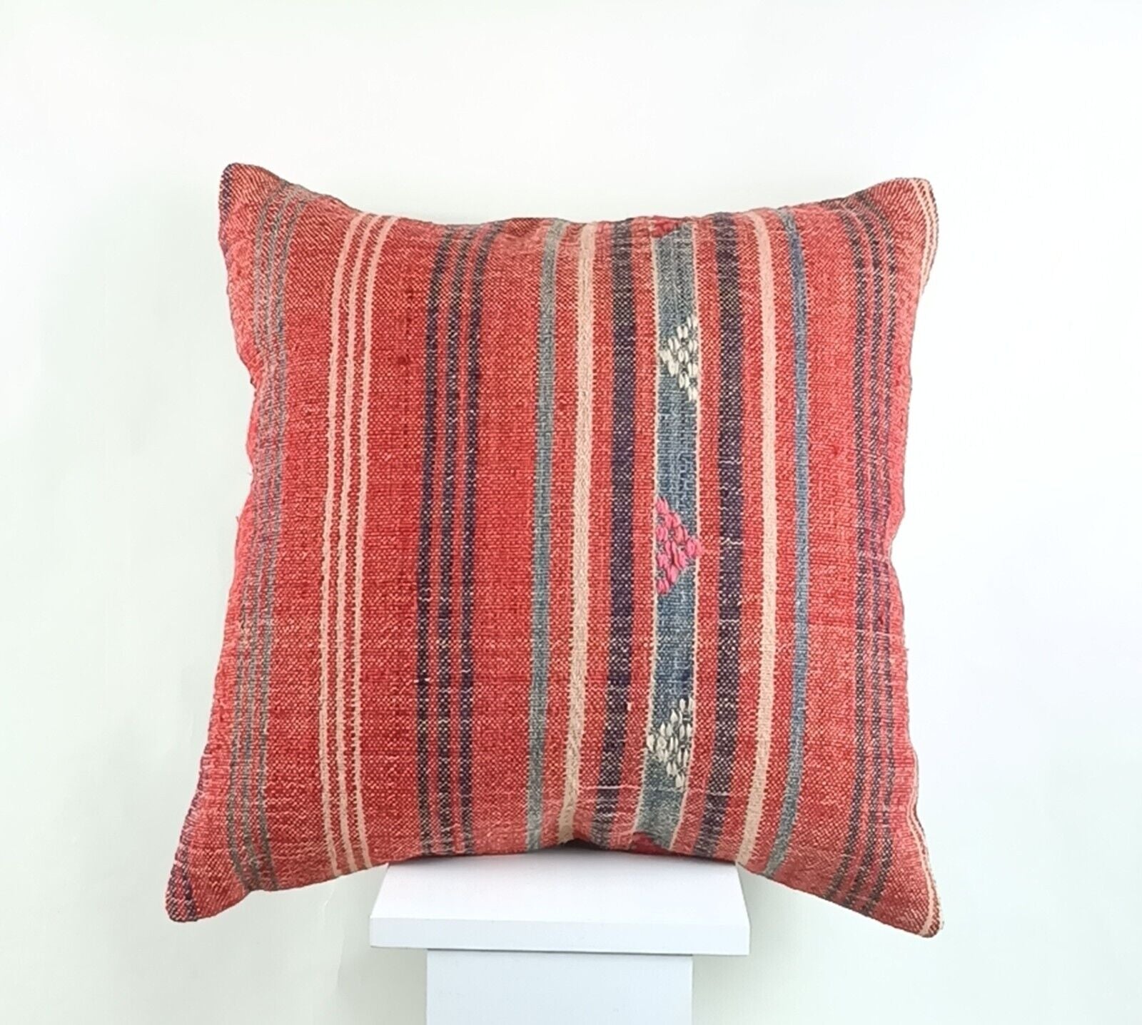 20x20 Kilim Pillow Cover Handmade Vintage Oushak Kilim Cushion Cover 2532