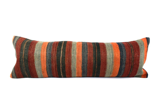 Kilim Pillow Cover 12x36 Handwoven Ethnic Vintage Handwoven Kilim Cushion A3232