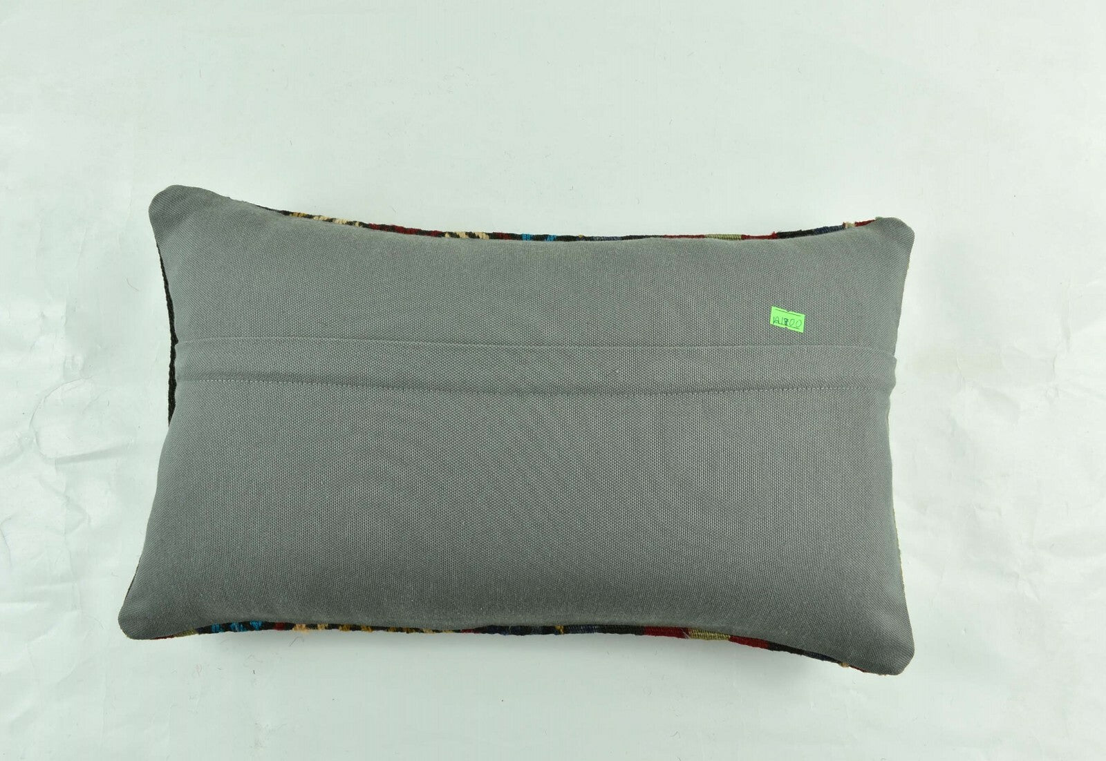 Kilim Pillow Cover 12x20 Turkish Handmade Vintage Couch Lumbar Cushion  A1800