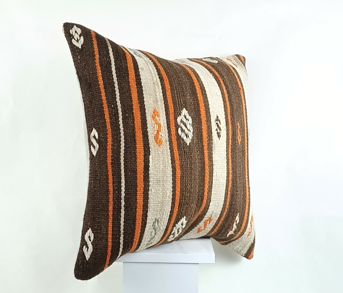 Kilim Pillow Cover 20x20 Home Decorative Handmade Ethnic Oushak Rug Pillow A1232