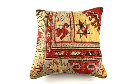 Oushak Kilim Pillow Cover 20x20 Handknotten Vintage Sofa Cushion Cover A2782