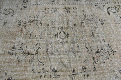 Faded Oushak Rug 8.5x5.5 ft Anatolian Rug Turkish Carpet Boho Floor Rug U23