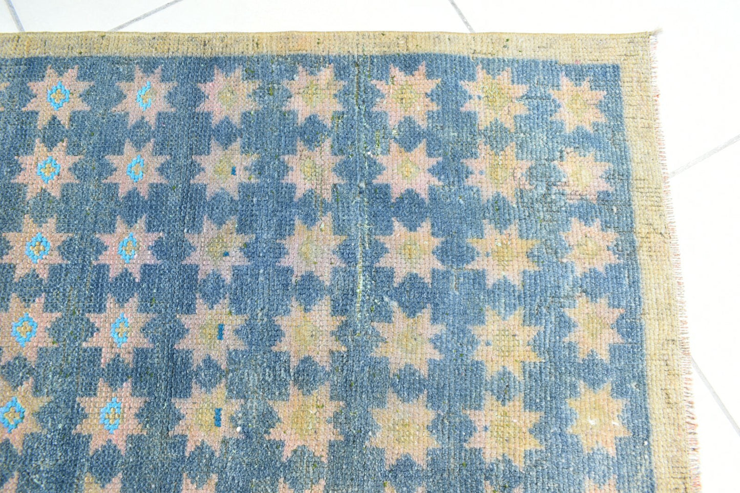 Anatolian Runner 3.2x1.7 ft Vintage Turkish Runner Oushak Runner Rug Y37