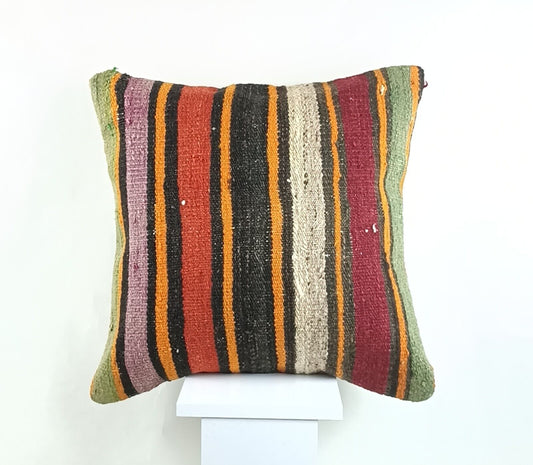 20x20 Kilim Pillow Cover Handmade Vintage Oushak Kilim Cushion Cover 2528