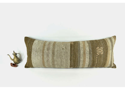 16x42 Kilim Pillow Cover Handmade Extra Large Turkish Lumbar Throw Pillow A2112