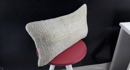 10x20 Kilim Lumbar Pillow Cover Vintage Ethnic Oushak Kilim Pillow Cover E1134