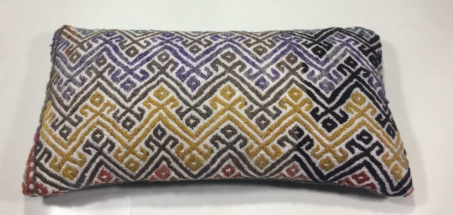 Turkish Cushion Cover 8"x16" Handmade Vintage Boho Ethnic Throw Pillow Case 971