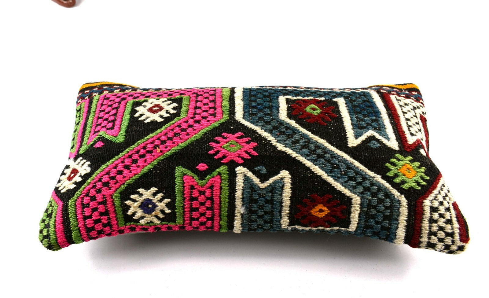 10x20 Kilim Lumbar Pillow Cover Vintage Ethnic Oushak Kilim Pillow Cover A3018