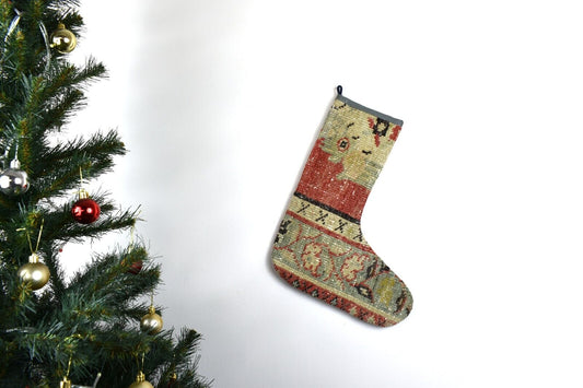 Kilim Christmas Stocking Vintage Rug Stocking Ethnic Decorative Xmas Socks S799