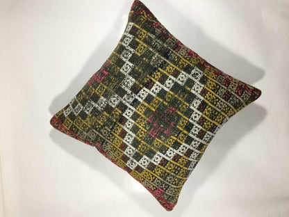 18"x18" Kilim Pillow Cover  Handmade Turkish Vintage Cushion Tribal Lumbar 669