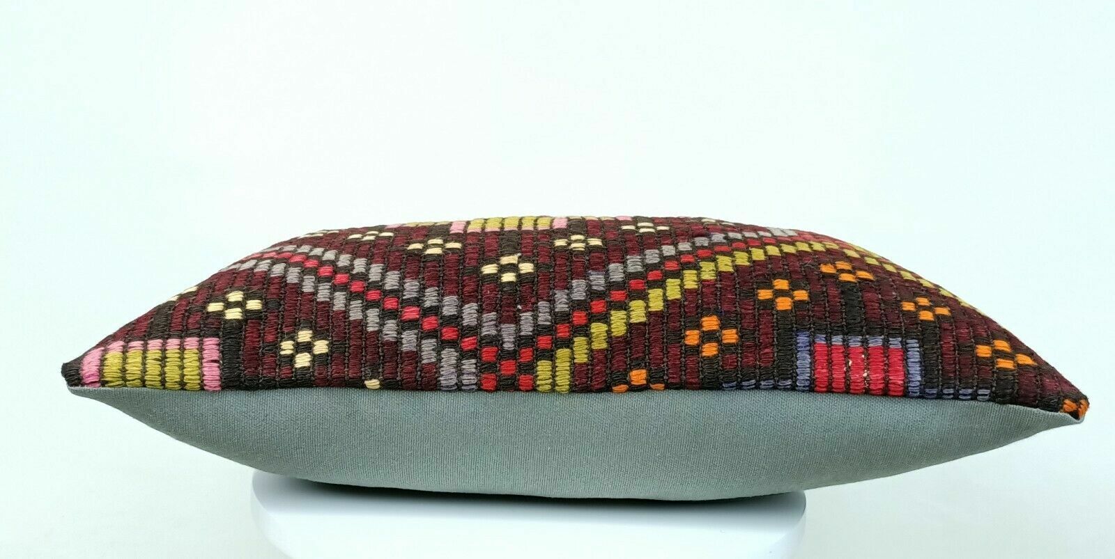 12x20 Kilim Pillow Cover Handmade Traditional Turkish Wool Lumbar Cushion E513