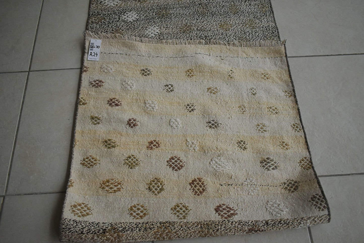 Oushak Runner 10.7x2.3 ft Handwoven Turkish Runner Vintage Runner Floor Rug R24