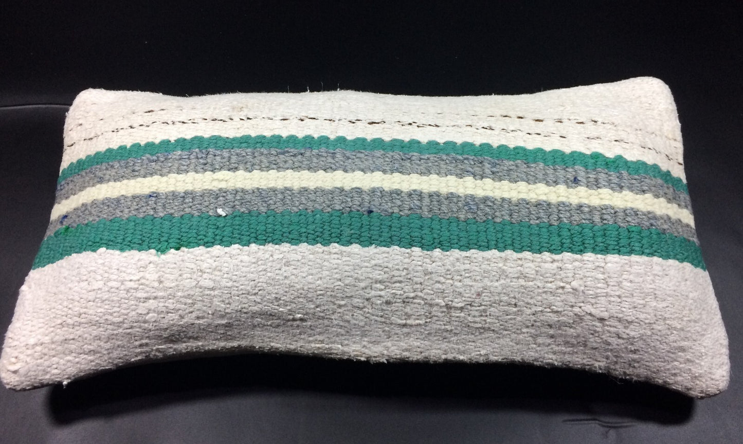 Turkish Cushion Cover 8"x16" Handmade Vintage Boho Ethnic Throw Pillow Case 1462