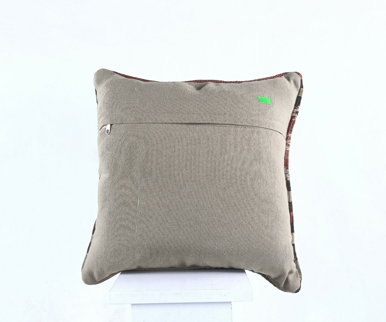  Turkish Kilim Pillow Cover 16x16 Home Decorative Wool Handmade Rug Cushion A513