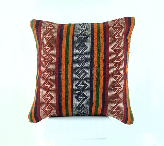 16x16 Ethnic Vintage Turkish Rug Pillow Cover Home Decorative Boho Cushion 2324