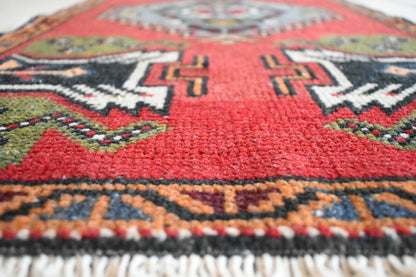 Anatolian Runner 3.3x1.7 ft Vintage Turkish Runner Oushak Runner Rug Y20
