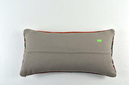 10x20 Kilim Lumbar Pillow Cover Vintage Ethnic Oushak Kilim Pillow Cover 3347