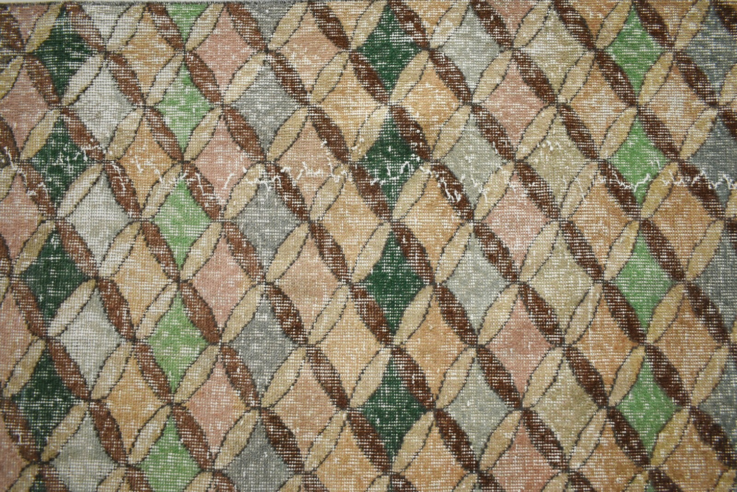 Vintage Runner 8.7x2.4 ft Oushak Runner Anatolian Rug Faded Turkish Runner R28