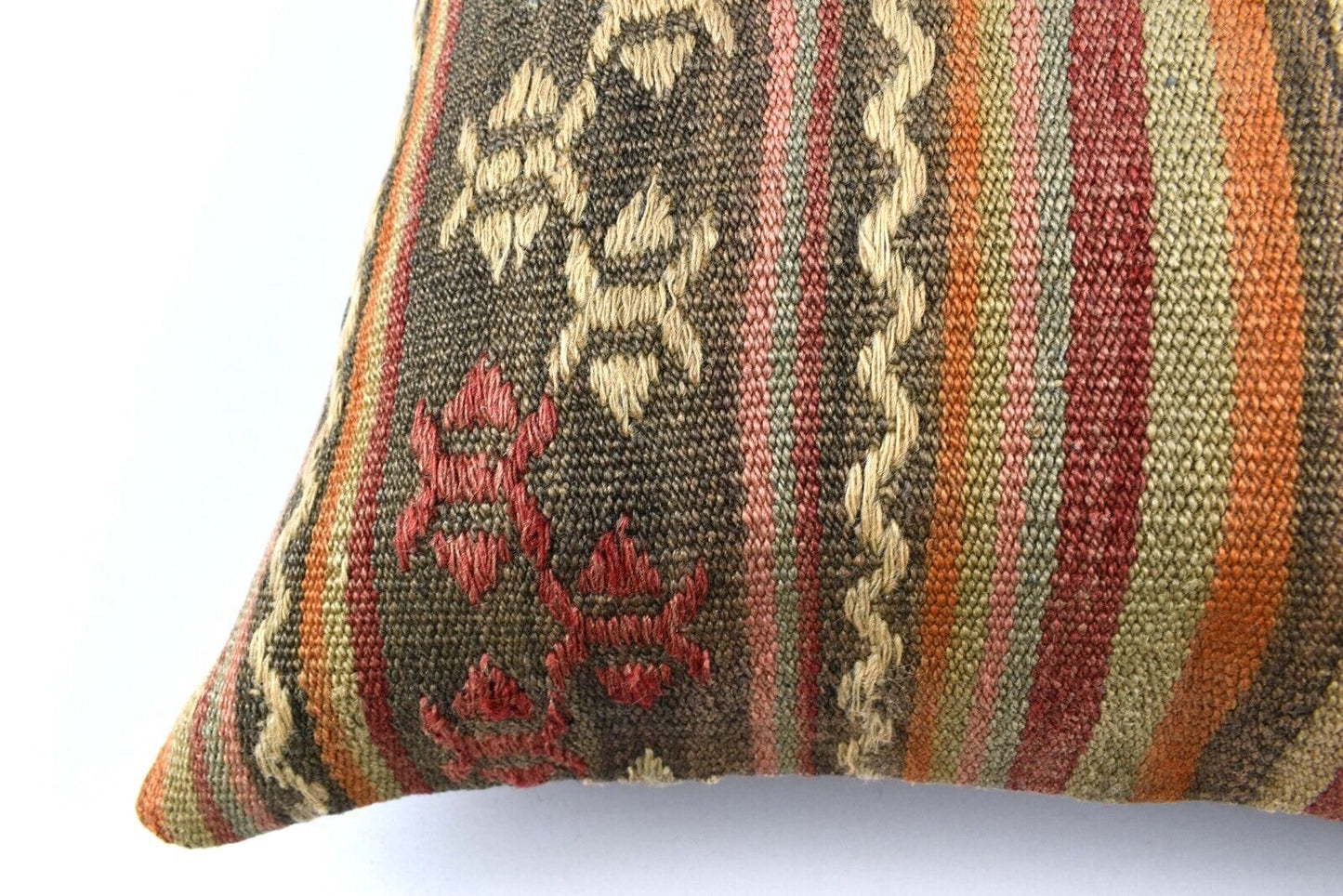 20x20 Kilim Pillow Cover Handmade Vintage Oushak Kilim Cushion Cover 4713