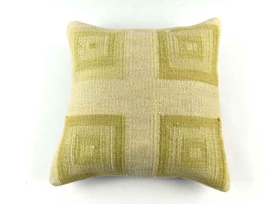 18"x18" Kilim Pillow Cover  Handmade Turkish Vintage Cushion Tribal Lumbar 4626