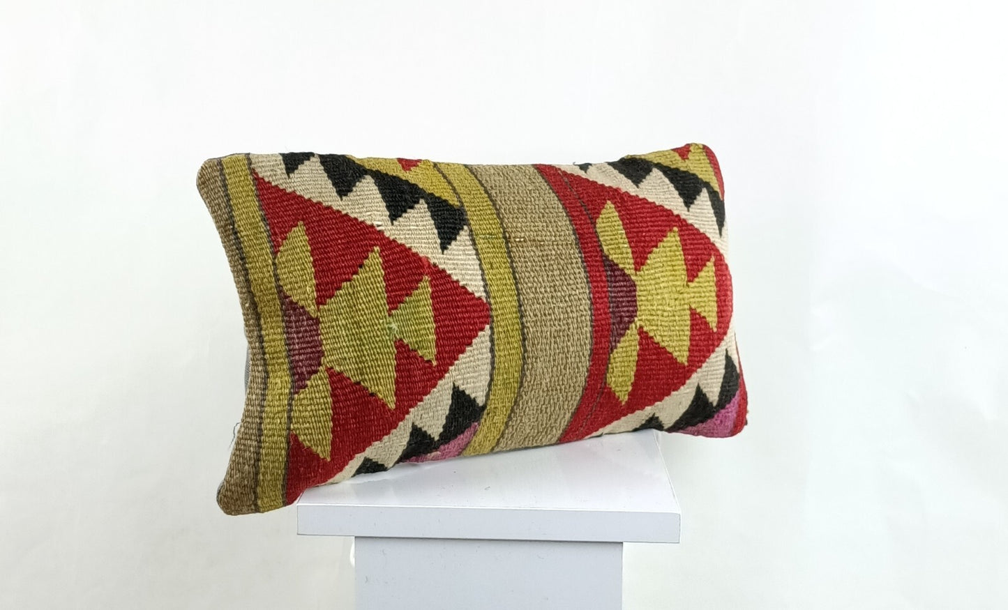 Turkish Cushion Cover 8"x16" Handmade Vintage Boho Ethnic Throw Pillow Case 2607