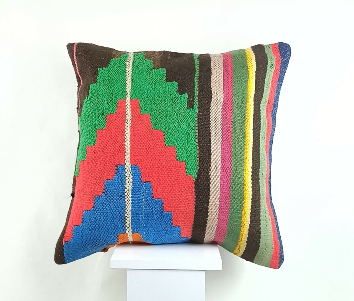 Kilim Pillow Cover 20x20 Home Decorative Handmade Ethnic Oushak Rug Pillow A1199