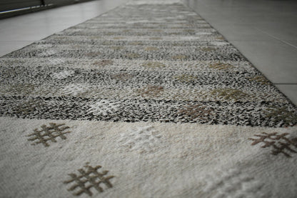 Oushak Runner 10.7x2.3 ft Handwoven Turkish Runner Vintage Runner Floor Rug R24