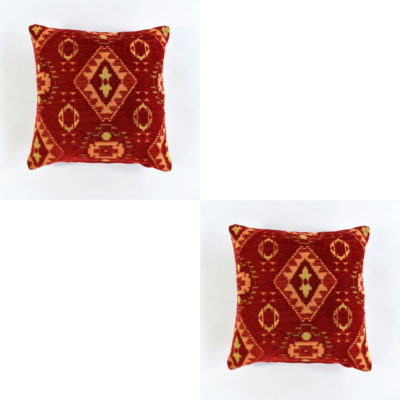 2 pcs/set Kilim Design Red Pillow Cover Throw Cushion Sofa Couch Tribal Lumbar