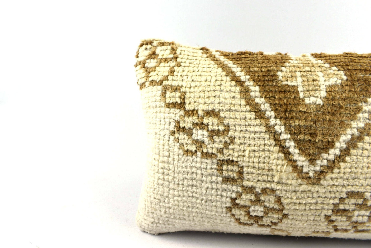 Kilim Pillow Cover 12x20 Handmade Turkish Rug Boho Ethnic Lumbar Cushion 4900