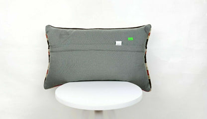 12x20 Kilim Lumbar Pillow Cover Handmade Traditional Oriental Wool Cushion E537
