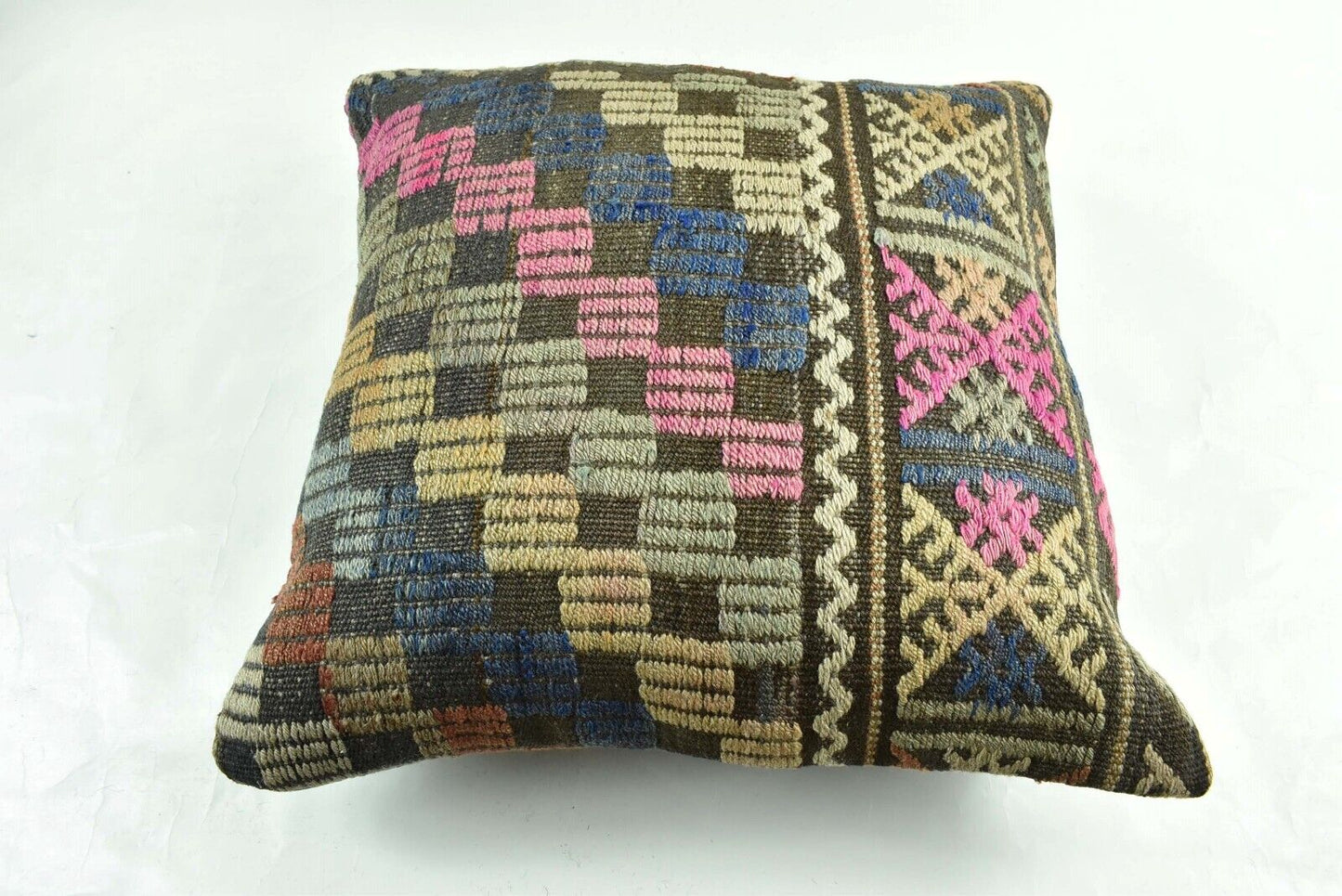 20x20 Kilim Pillow Cover Handmade Vintage Oushak Kilim Cushion Cover 2967