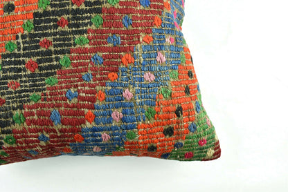 Kilim Pillow Cover 20x20 Home Decorative Handmade Ethnic Oushak Rug Pillow A1868