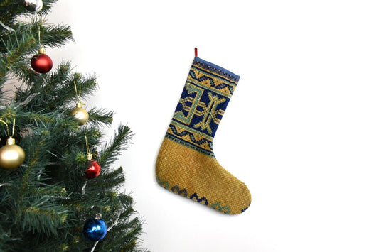 Kilim Christmas Stocking Vintage Rug Stocking Ethnic Decorative Xmas Socks S888