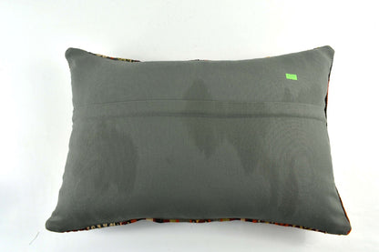 Kilim Pillow Cover 16x24 Tribal Vintage Turkish Carpet Lumbar Pillow Cover 3455