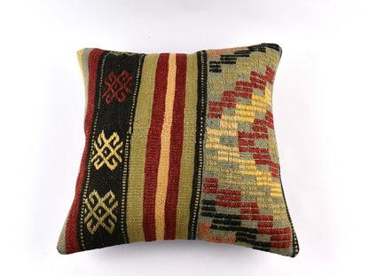 20x20 Kilim Pillow Cover Handmade Vintage Oushak Kilim Cushion Cover 4641