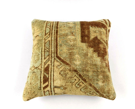 16x16 Oushak Rug Pillow Cover Decorative Handmade Vintage Cushion Cover A3148