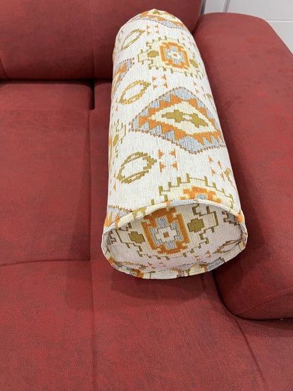 Bolster Pillow Cover Woven Soft Fabric Pattern Ethnic Tribal Oriental Bolster