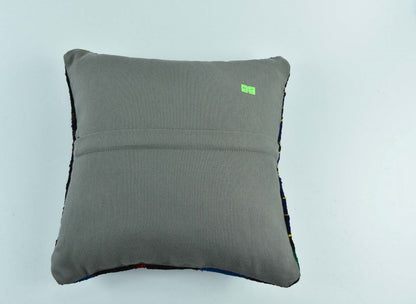 14"x14" Kilim Pillow Cover Handmade Turkish Tribal Ethnic Boho Rug Cushion A1715