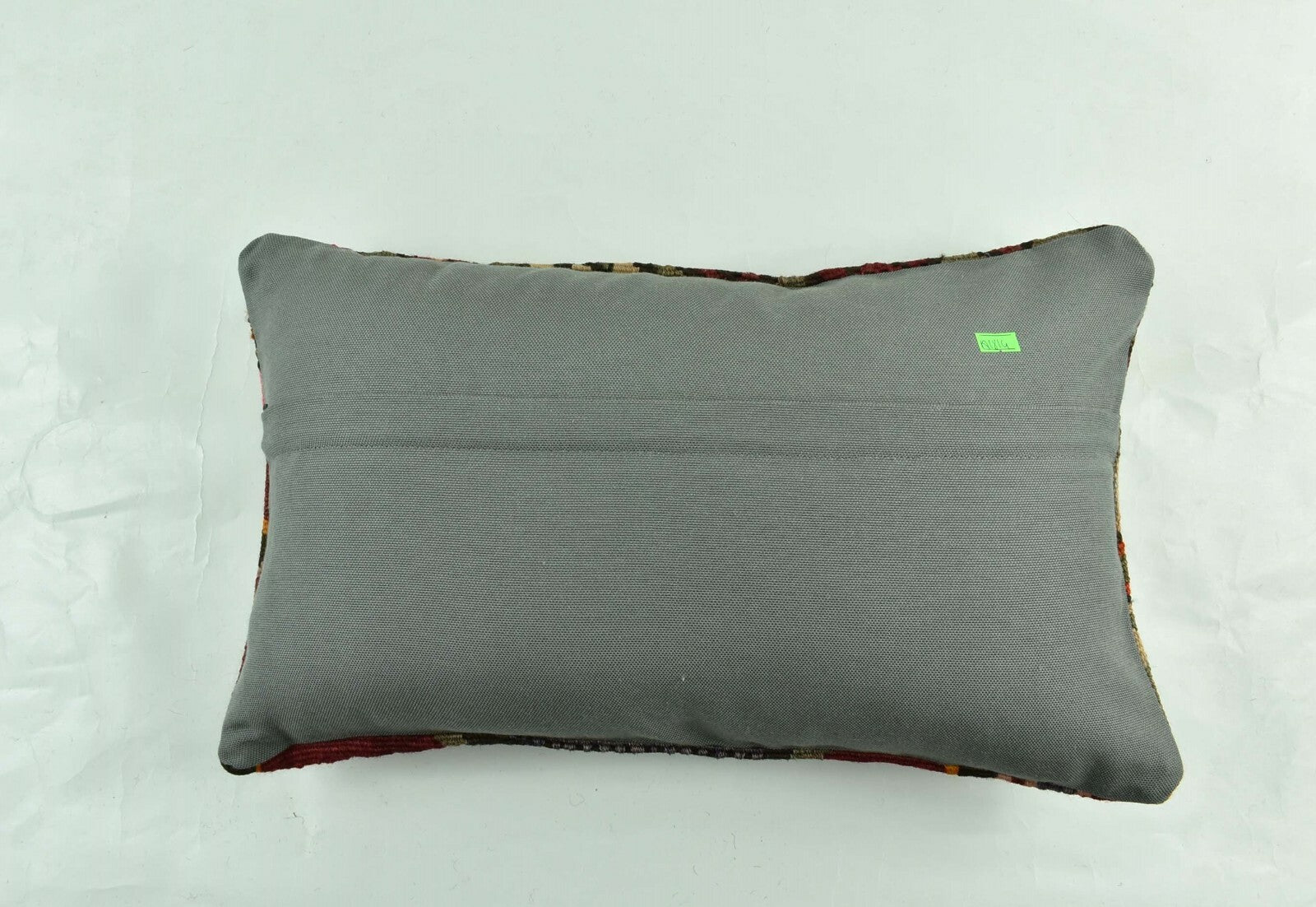 Kilim Pillow Cover 12x20 Turkish Handmade Vintage Couch Lumbar Cushion  A1814