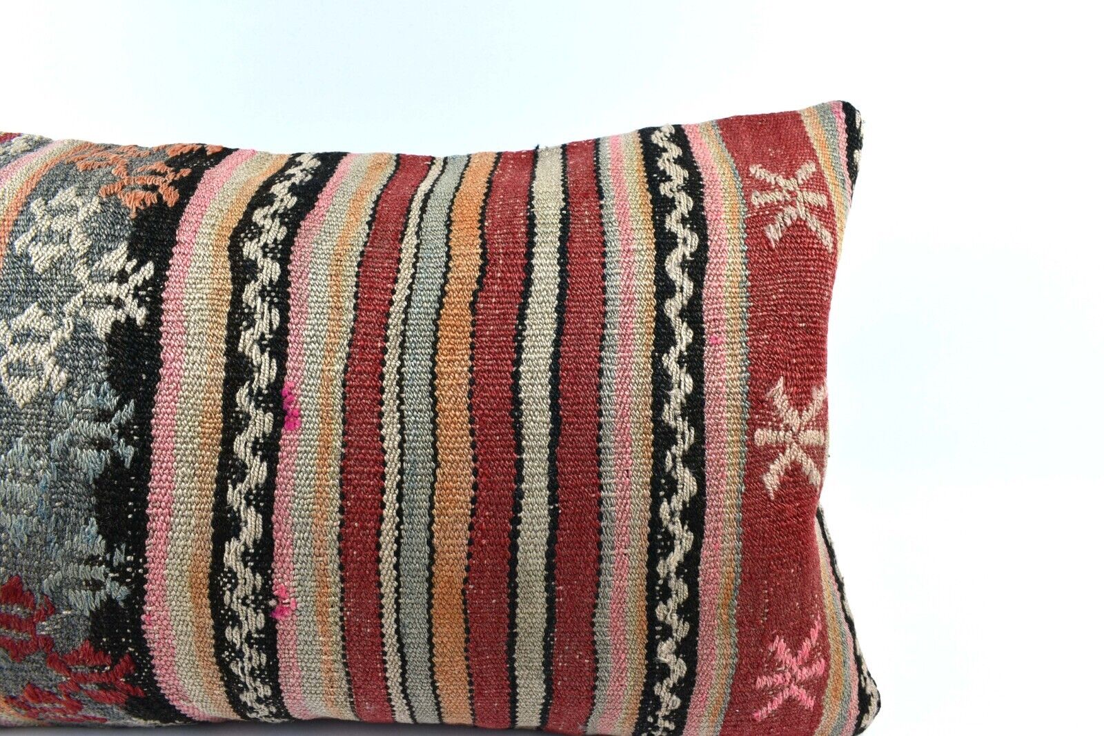 16x24 Kilim Pillow Cover Handmade Vintage Anatolian Lumbar Cushion Cover 4763