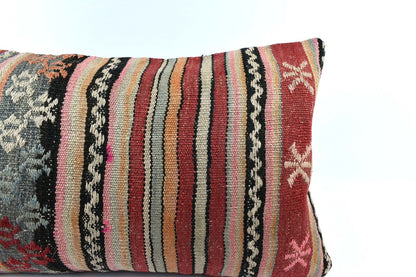 16x24 Kilim Pillow Cover Handmade Vintage Anatolian Lumbar Cushion Cover 4763