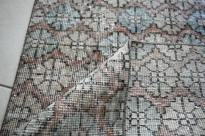 Vintage Runner 3.2x2 ft Small Turkish Runner Anatolian Floor Runner Rug R20