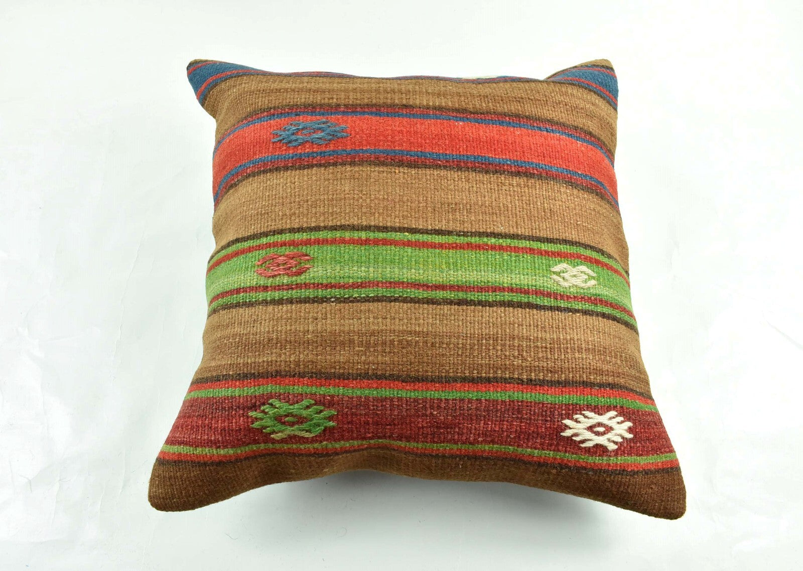 20x20 Kilim Pillow Cover Handmade Vintage Oushak Kilim Cushion Cover 2948