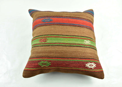 20x20 Kilim Pillow Cover Handmade Vintage Oushak Kilim Cushion Cover 2948