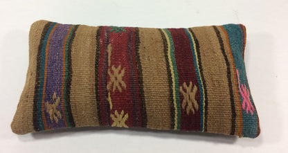 Turkish Cushion Cover 8"x16" Handmade Vintage Boho Ethnic Throw Pillow Case 1249