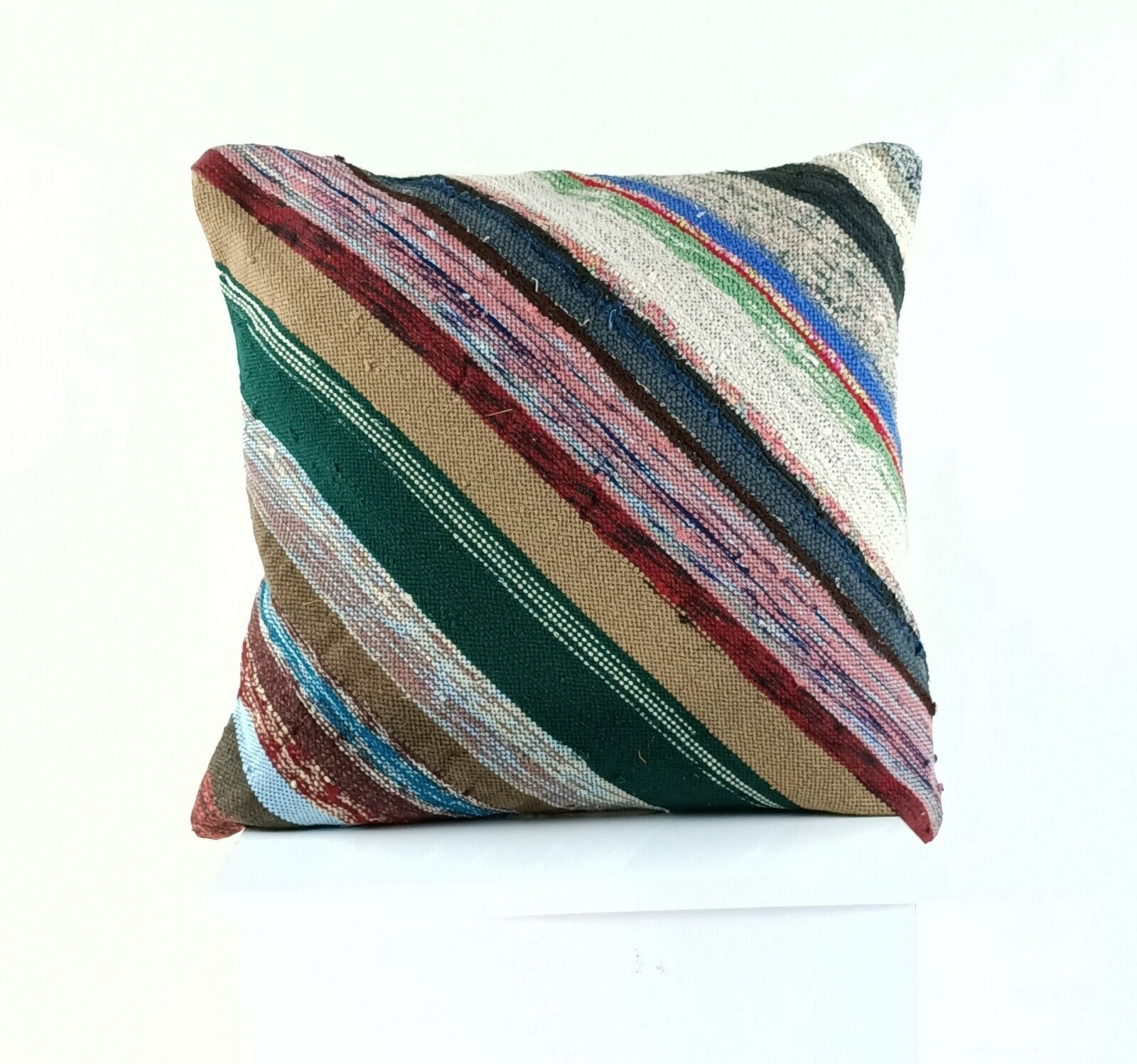 20x20 Kilim Pillow Cover Handmade Vintage Oushak Kilim Cushion Cover 2373