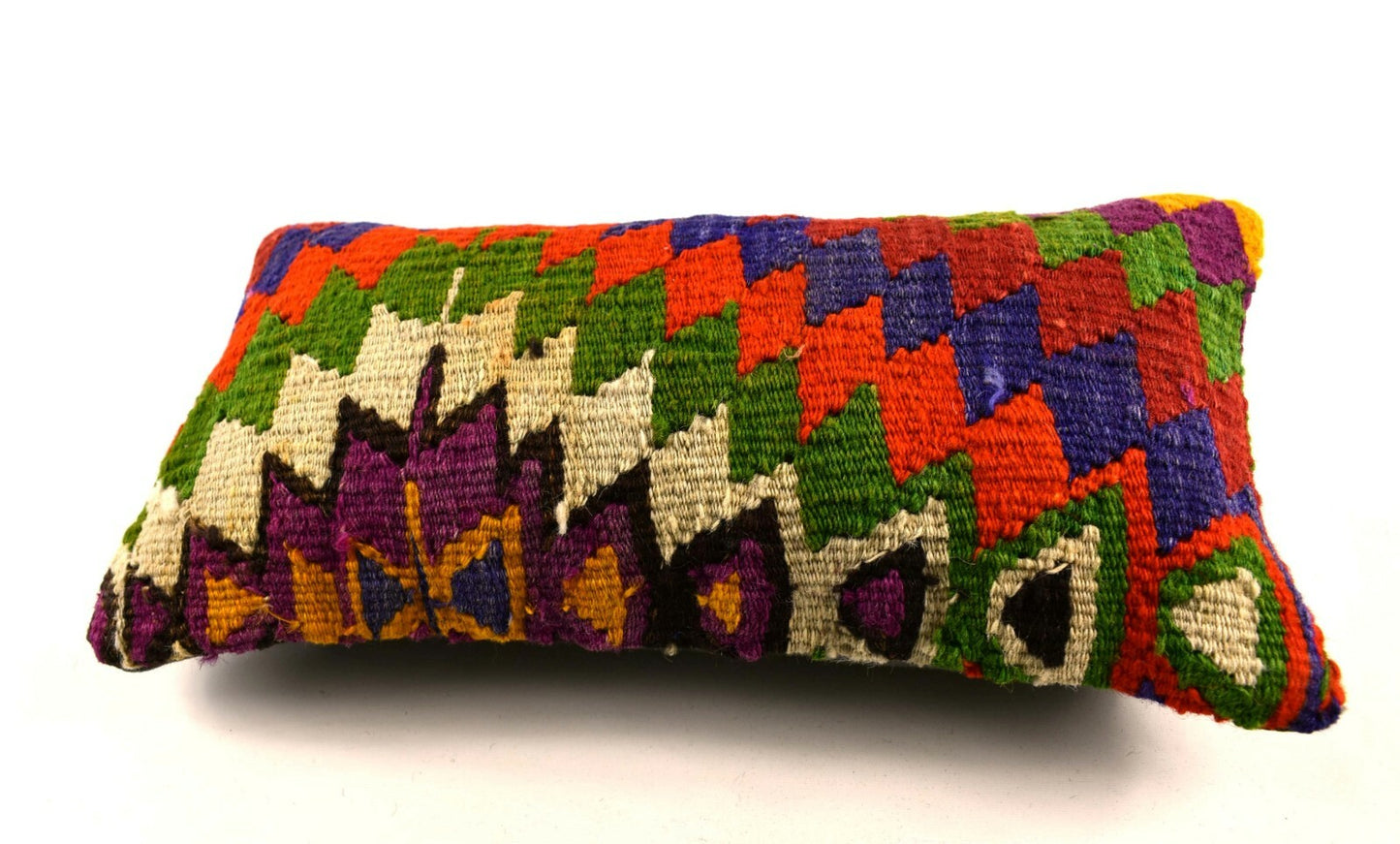 8x16 Kilim Pillow Cover Vintage Tribal Oushak Kilim Ethnic Lumbar Cover A2968