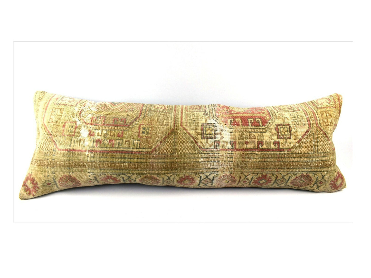 Extra Large Kilim Pillow Cover 16x48 Handmade Ethnic Turkish Rug Lumbar A3318