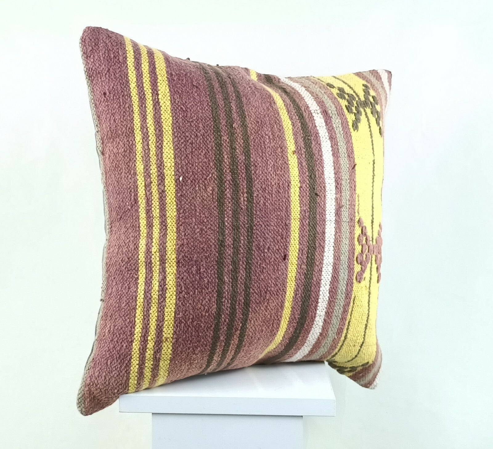 Kilim Pillow Cover 16x16 Oriental Traditional Handmade Bohemian Cushion A1140