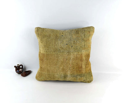 Kilim Pillow Cover 18x18 Handmade Turkish Ethnic Vintage Lumbar Cushion A3102